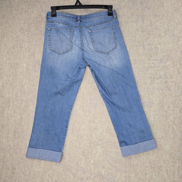 New York & Company Womens Straight Leg Low Rise Jeans Size 8 Blue Denim - Picture 2 of 5